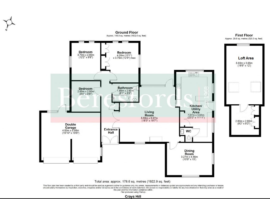 Floorplans For Crays Hill, Billericay, Essex, CM11