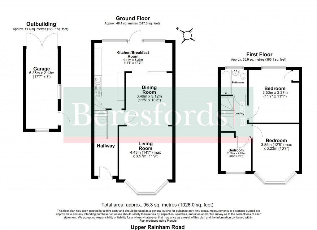 Floorplans For Upper Rainham Road, Hornchurch, RM12