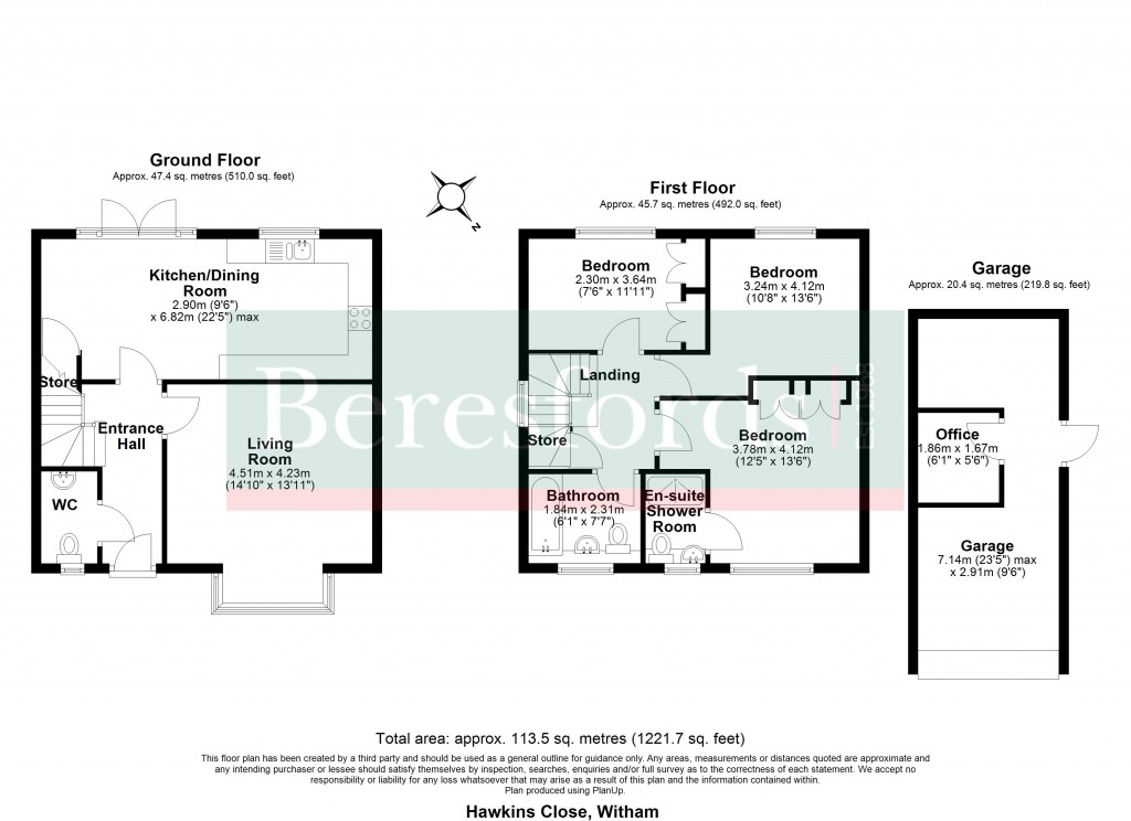 Floorplans For Hawkins Close, Rivenhall, Witham, Essex, CM8