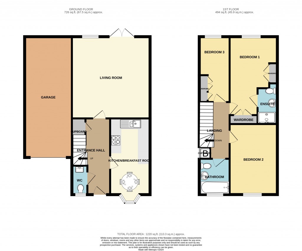 Floorplans For Crab Apple Drive, Black Notley, Braintree, Essex, CM77