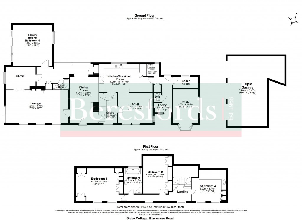 Floorplans For Blackmore Road, Fryerning, Ingatestone, Essex, CM4