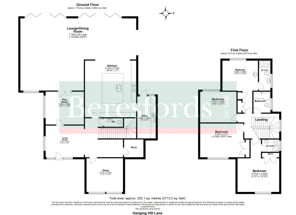 Floorplans For Hanging Hill Lane, Hutton, Brentwood, Essex, CM13