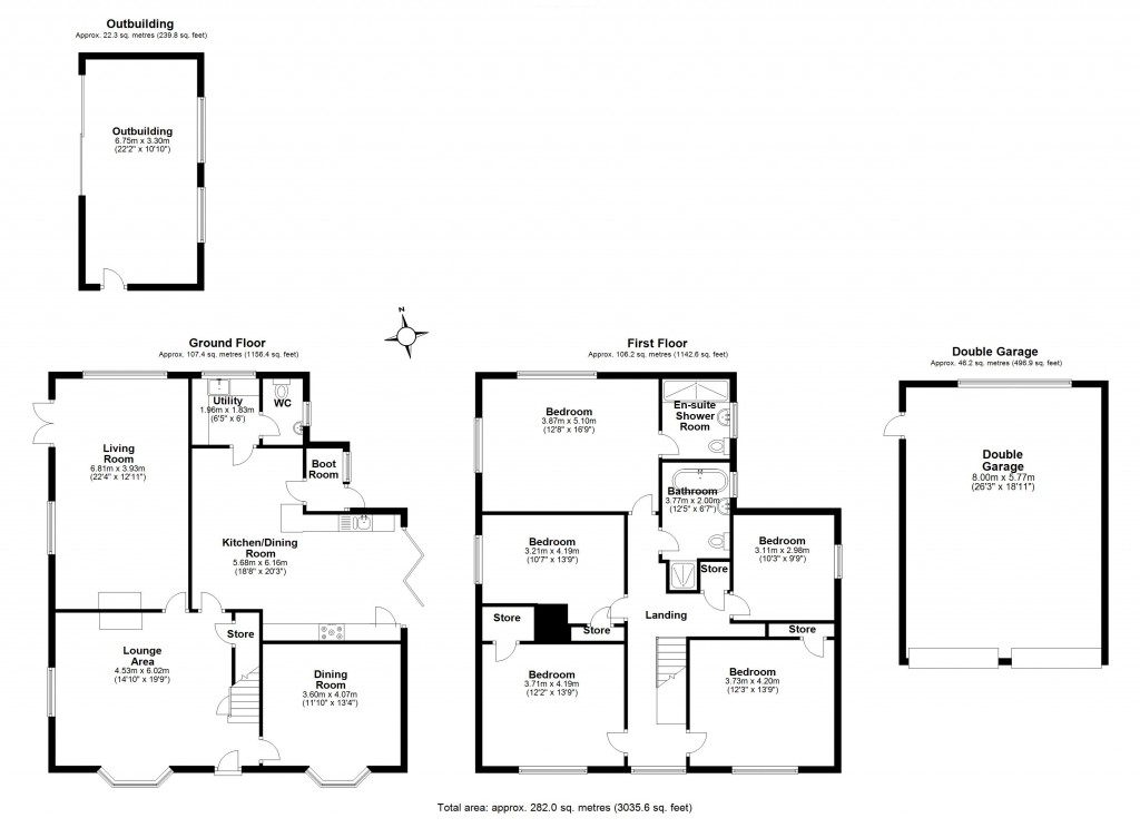 Floorplans For Stevens Lane, Bannister Green, Felsted, Essex, CM6