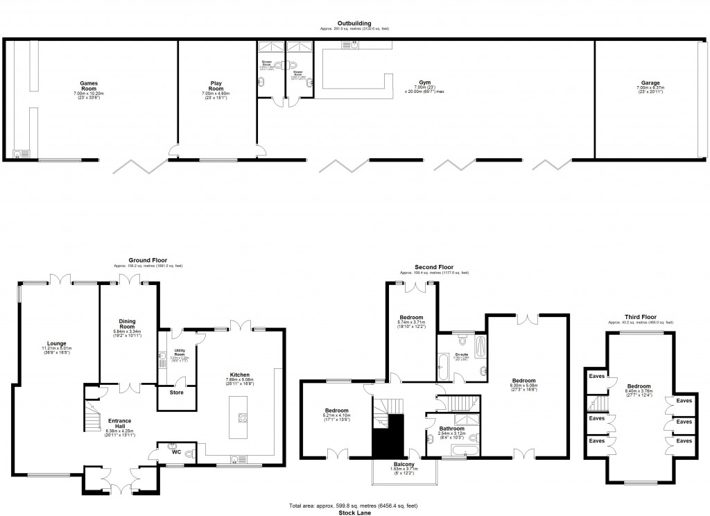 Floorplans For Stock Lane, Ingatestone, CM4