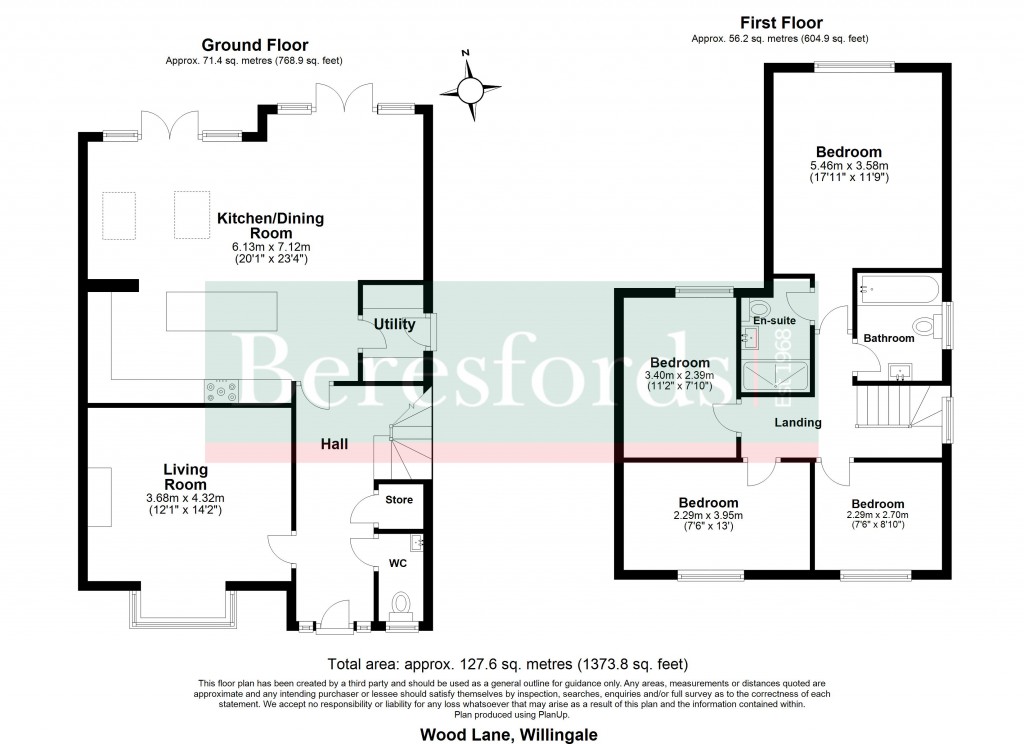 Floorplans For Wood Lane, Willingale, Ongar, Essex, CM5