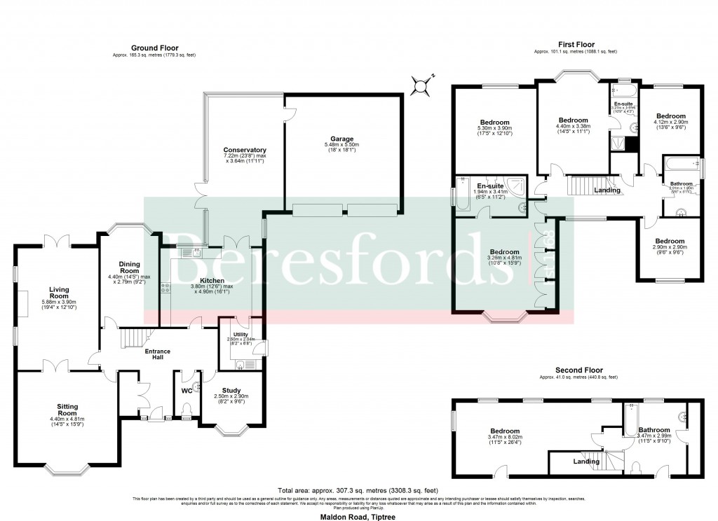 Floorplans For Maldon Road, Tiptree, Colchester, Essex, CO5