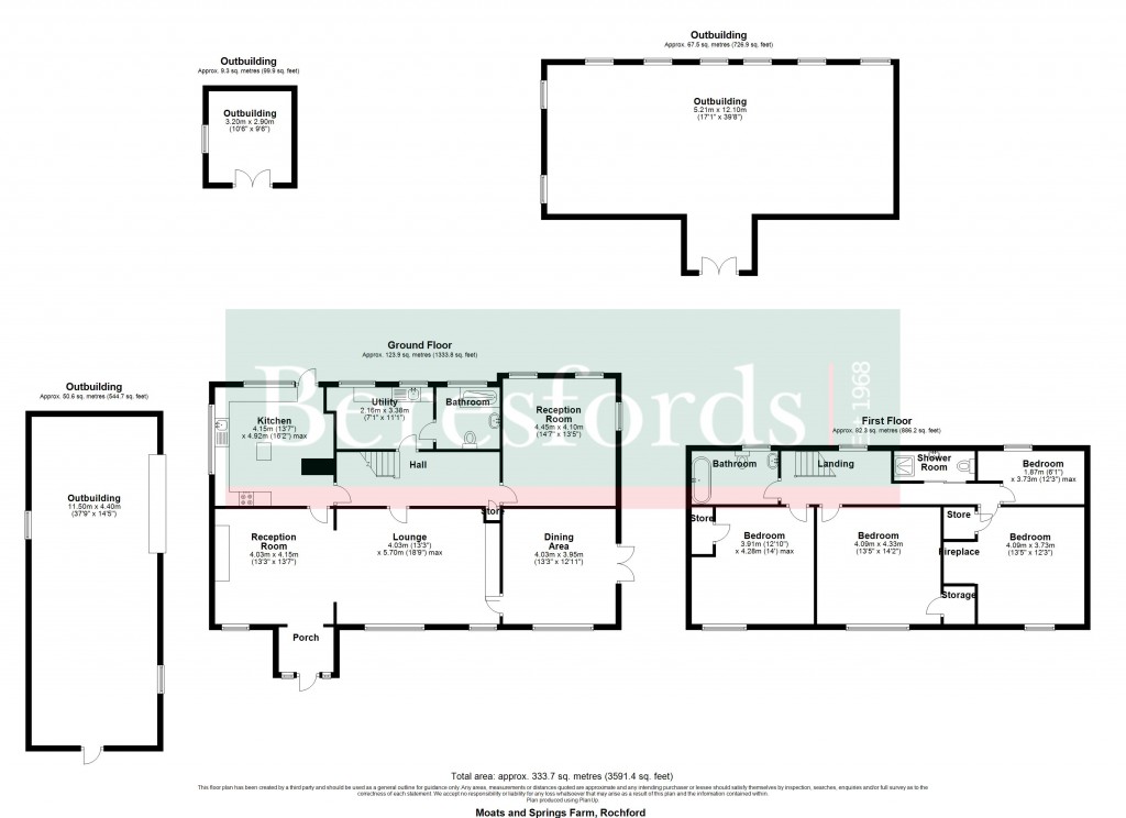 Floorplans For Moats & Springs, Stambridge, Rochford, Essex, SS4