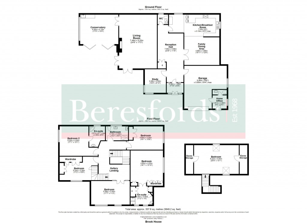 Floorplans For Church Road, Ramsden Bellhouse, Billericay, Essex, CM11