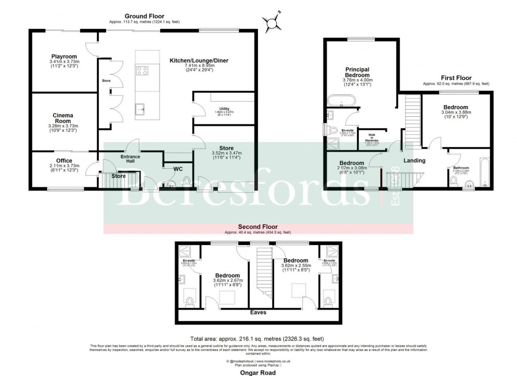 Floorplans For Ongar Road, Writtle, Chelmsford, Essex, CM1
