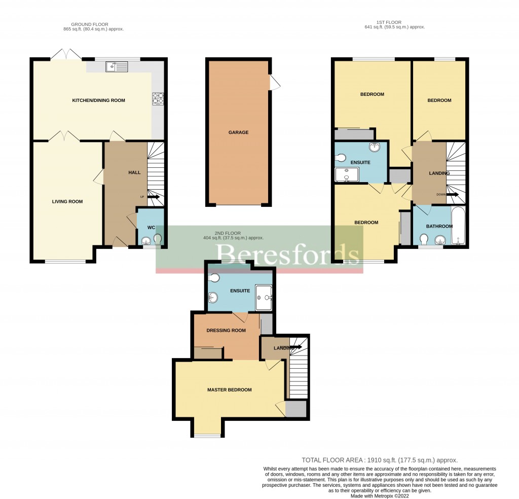 Floorplans For Fairway Drive, Chelmsford, Essex, CM3