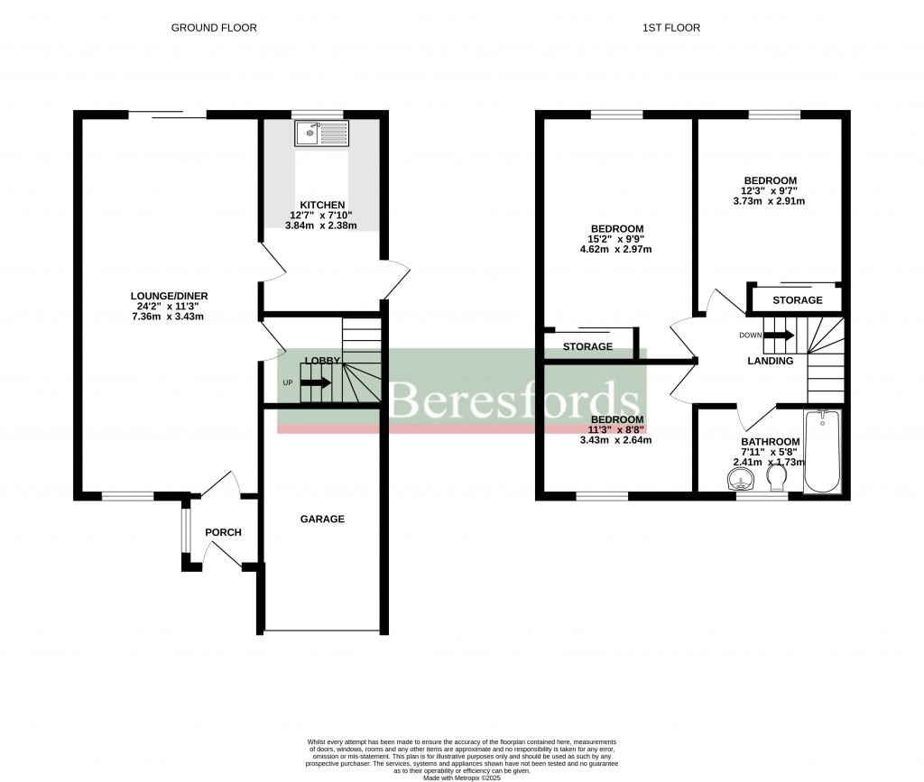 Floorplans For Gilmore Way, Chelmsford, Essex, CM2