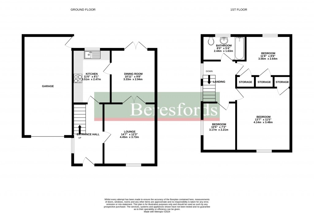 Floorplans For Dane Road, Chelmsford, Essex, CM1