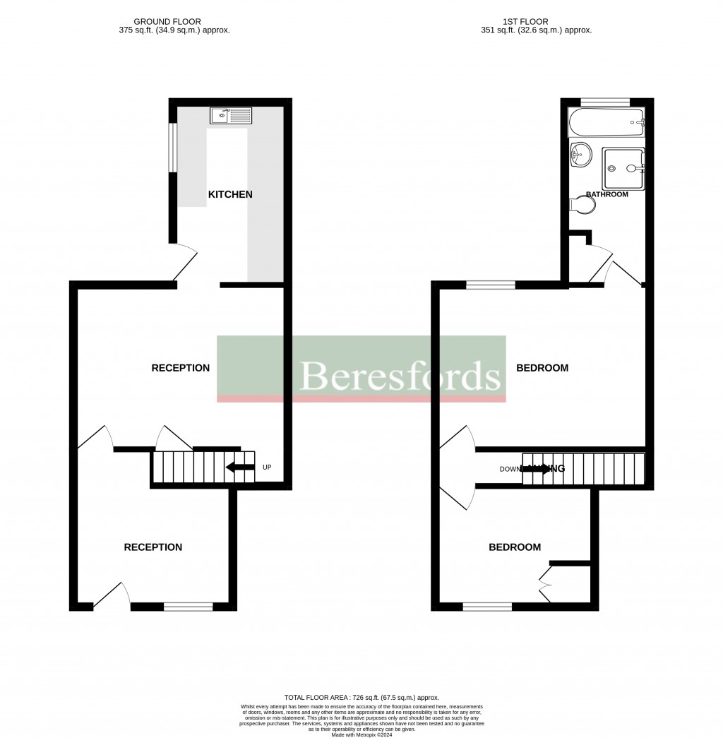 Floorplans For Upper Bridge Road, Chelmsford, Essex, CM2