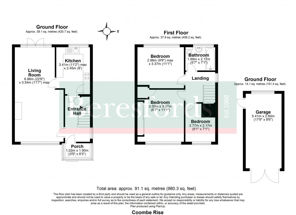 Floorplans For Coombe Rise, Chelmsford, Essex, CM1