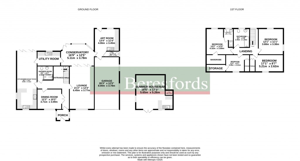 Floorplans For Southend Road, Howe Green, Chelmsford, Essex, CM2