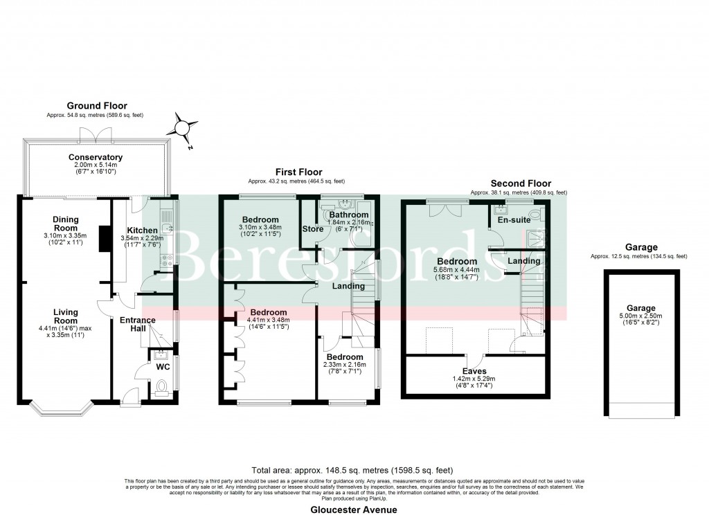 Floorplans For Gloucester Avenue, Chelmsford, Essex, CM2
