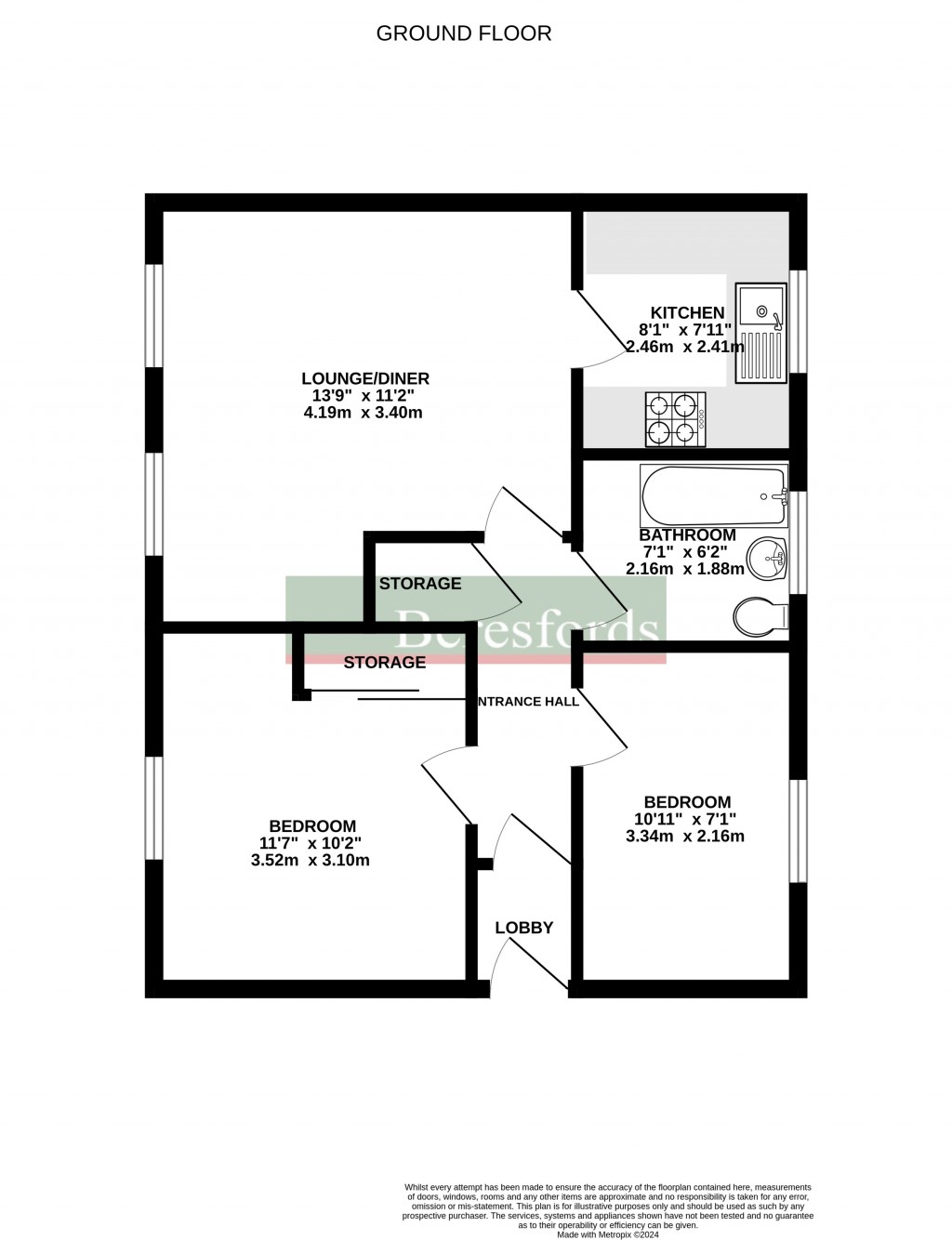Floorplans For Goodier Road, Chelmsford, Essex, CM1