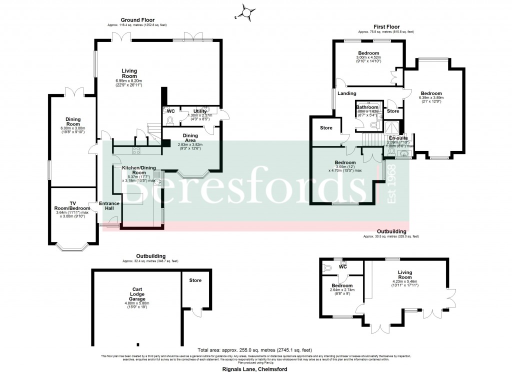 Floorplans For Rignals Lane, Chelmsford, Essex, CM2