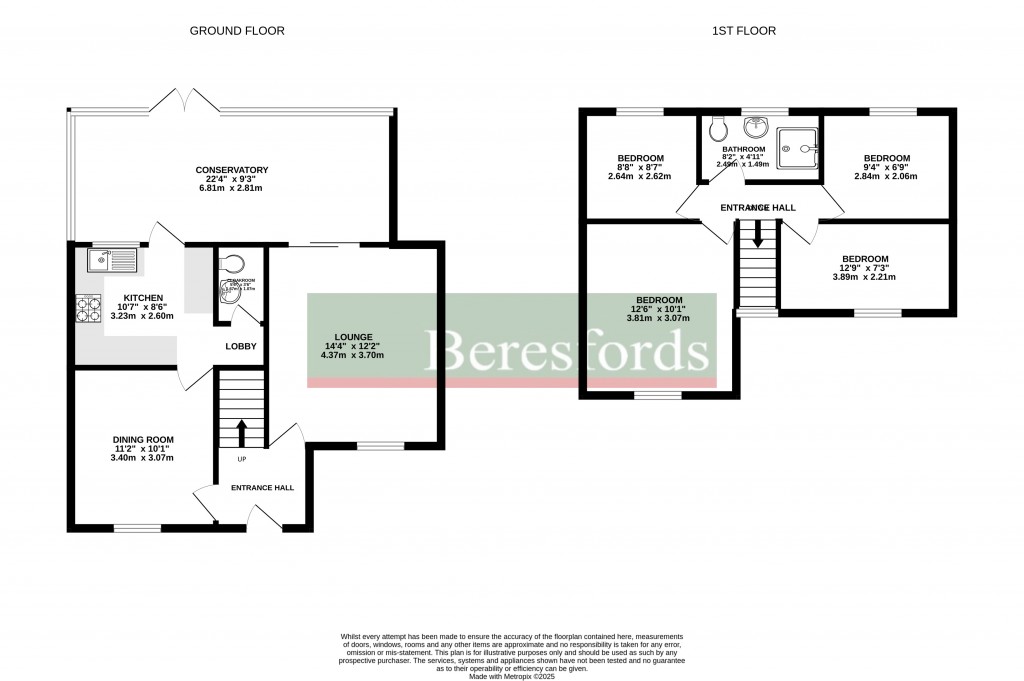Floorplans For Park Avenue, Chelmsford, Essex, CM1