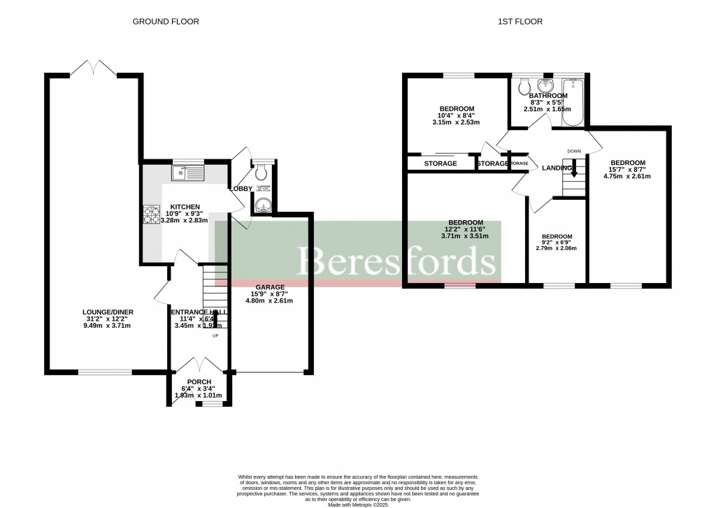 Floorplans For Larch Grove, Chelmsford, Essex, CM2