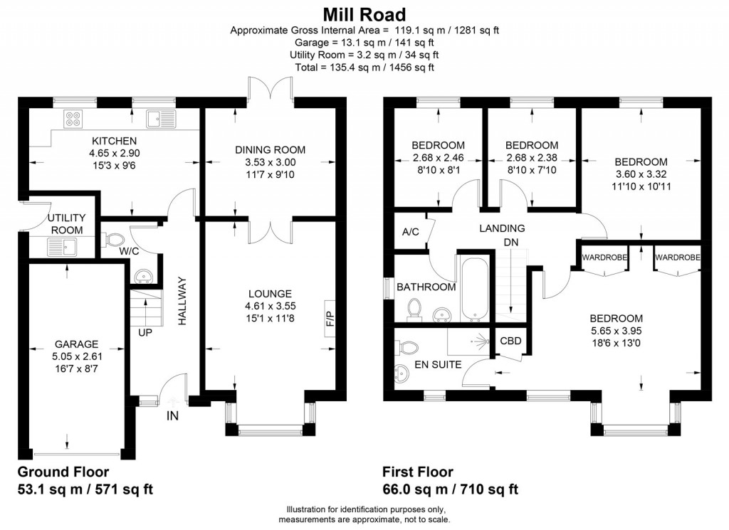 Floorplans For Mill Road, Mile End, Colchester, Essex, CO4