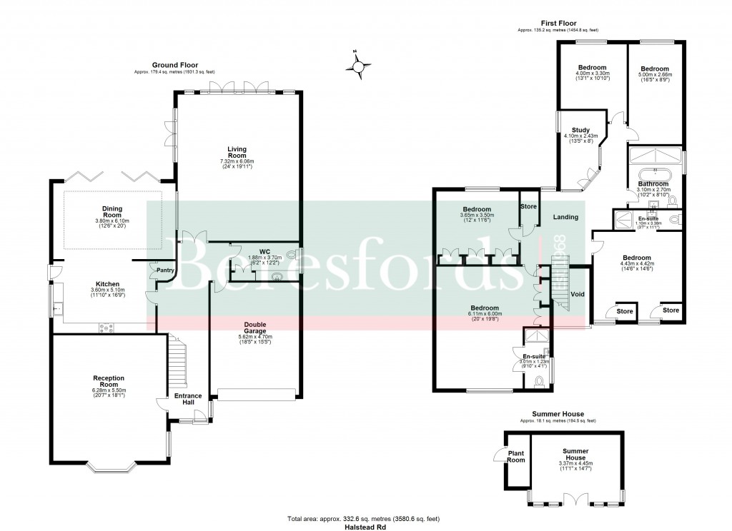 Floorplans For Halstead Road, Stanway, Colchester, Essex, CO3