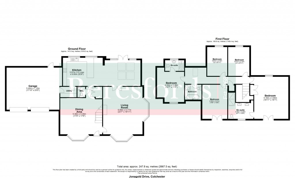 Floorplans For Jonagold Drive, Great Horkesley, Colchester, Essex, CO6
