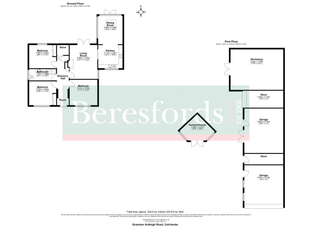 Floorplans For Ardleigh Road, Little Bromley, Manningtree, Essex, CO11