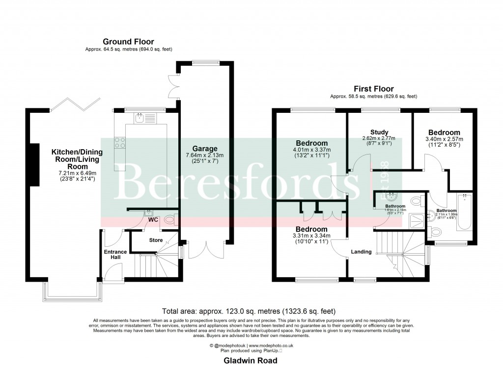 Floorplans For Gladwin Road, Colchester, Essex, CO2