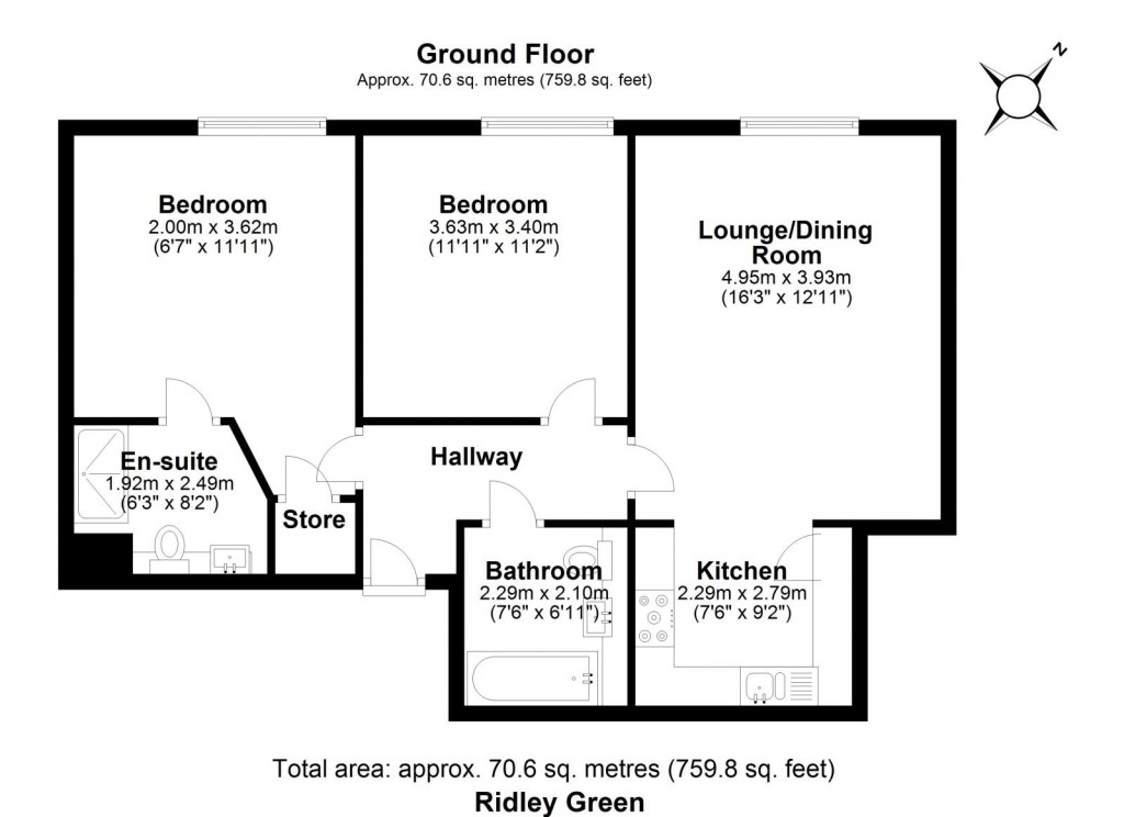 Floorplans For Ridley Green, Hartford End, Chelmsford, Essex, CM3