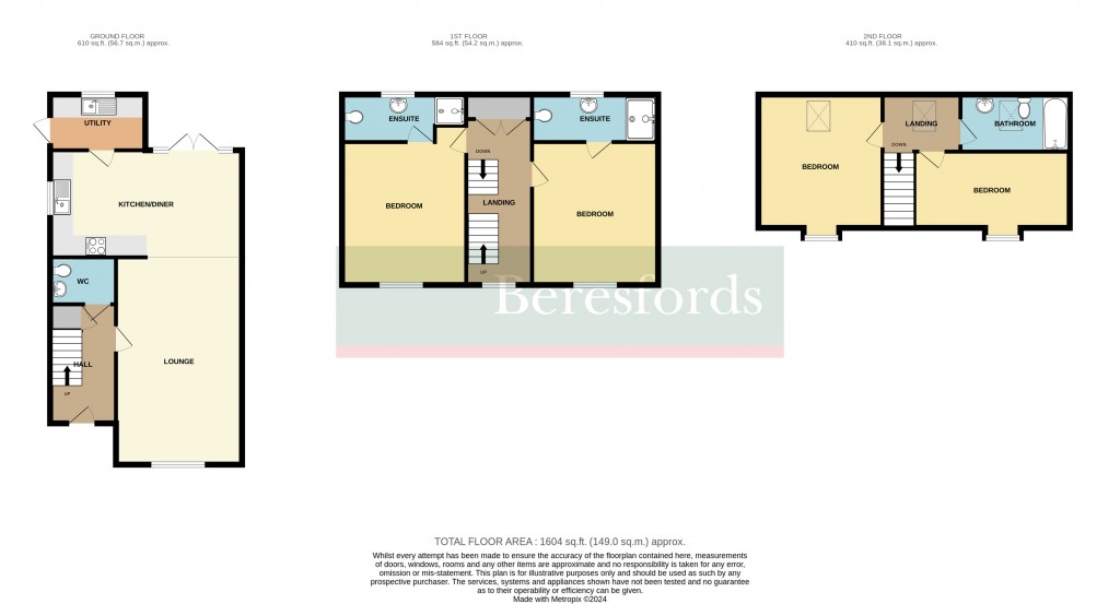 Floorplans For Owers Place, High Roding, Dunmow, Essex, CM6