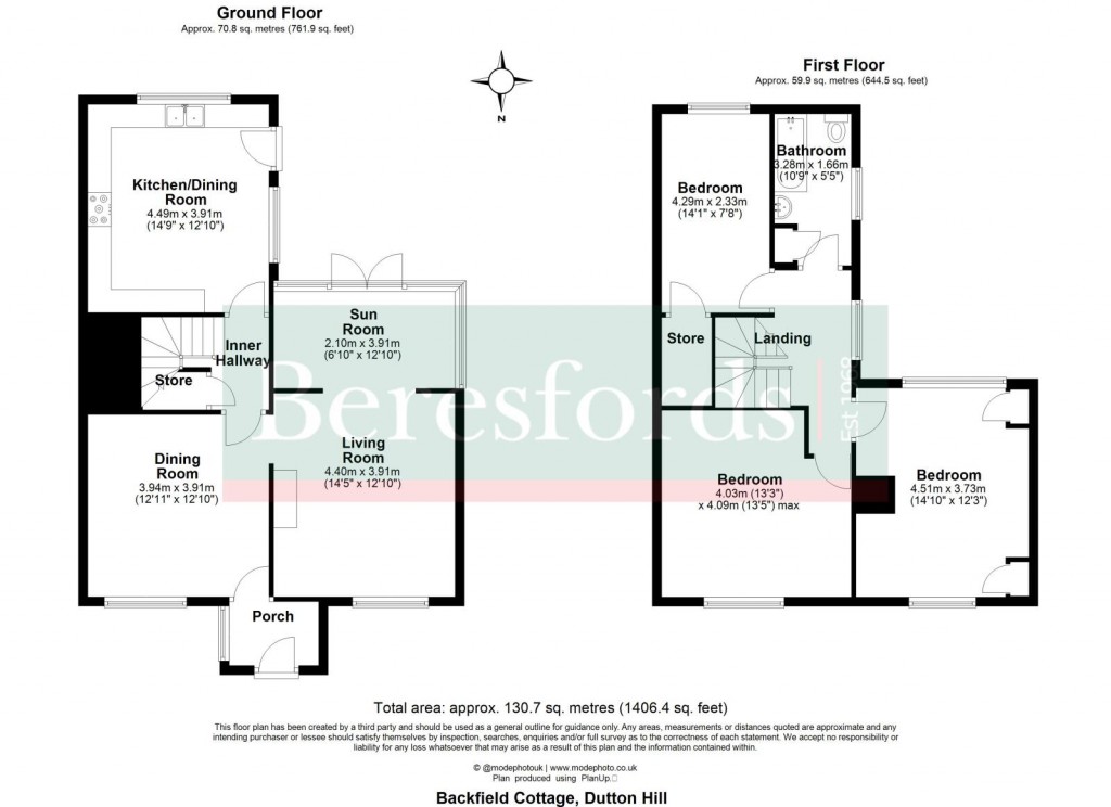 Floorplans For Duton Hill, Dunmow, Essex, CM6