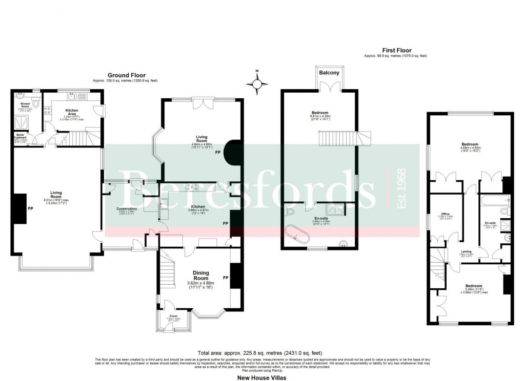 Floorplans For Chelmsford Road, Barnston, Dunmow, Essex, CM6