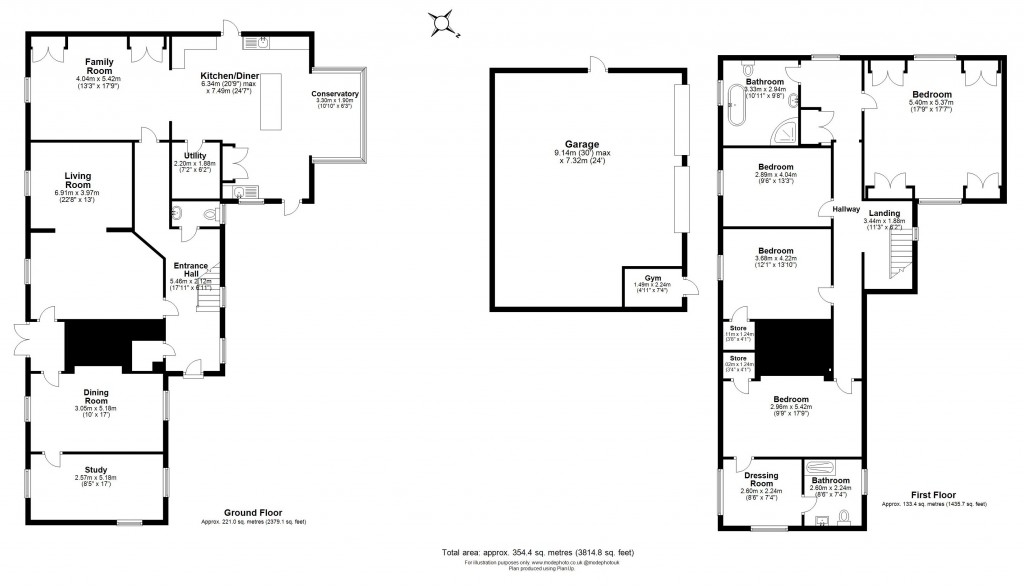 Floorplans For Stebbing Road, Felsted, Dunmow, Essex, CM6