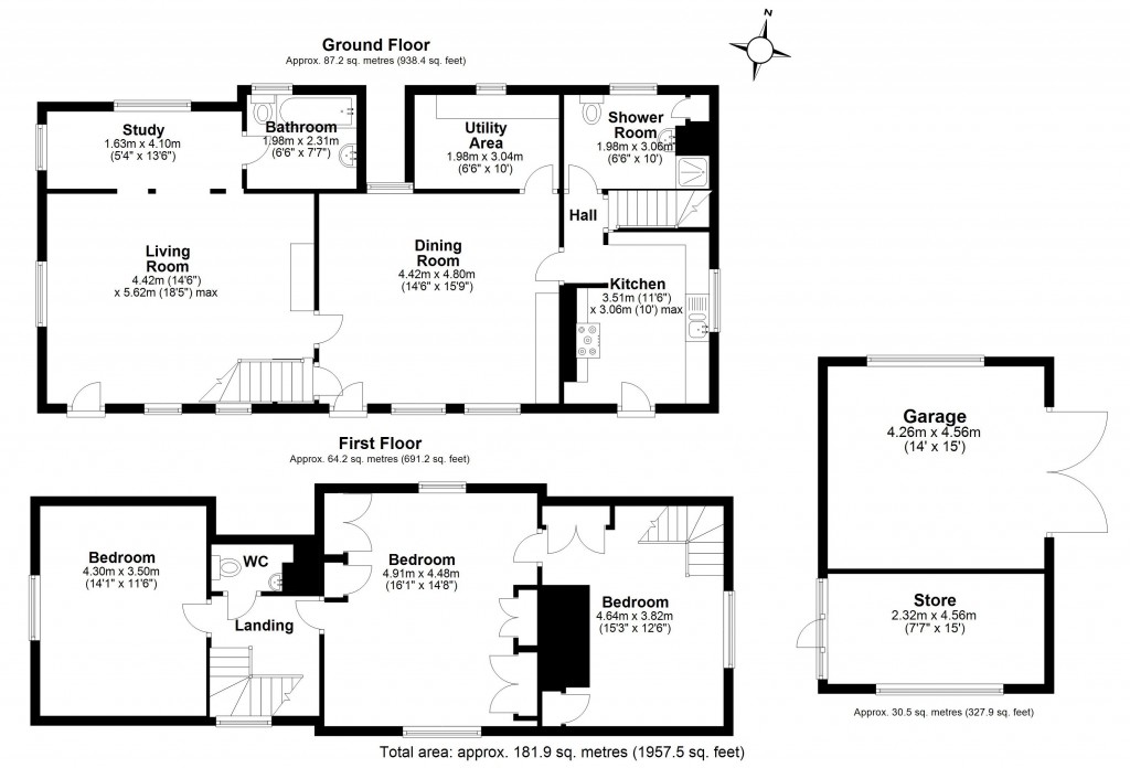 Floorplans For Good Easter, Chelmsford, Essex, CM1
