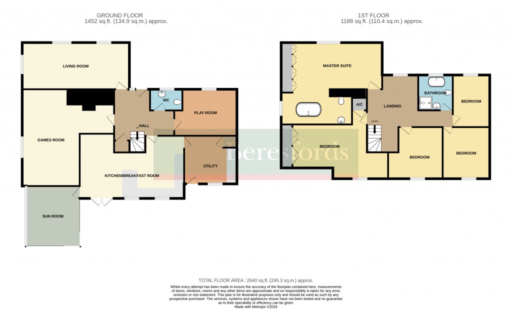 Floorplans For Braintree Road, Felsted, Dunmow, Essex, CM6