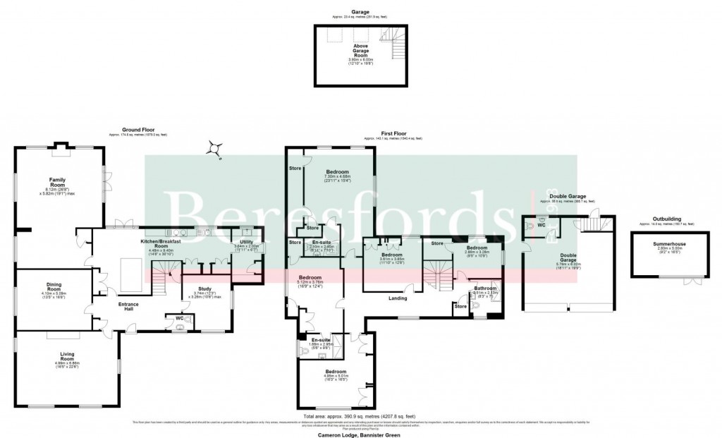 Floorplans For Bannister Green, Felsted, Dunmow, Essex, CM6