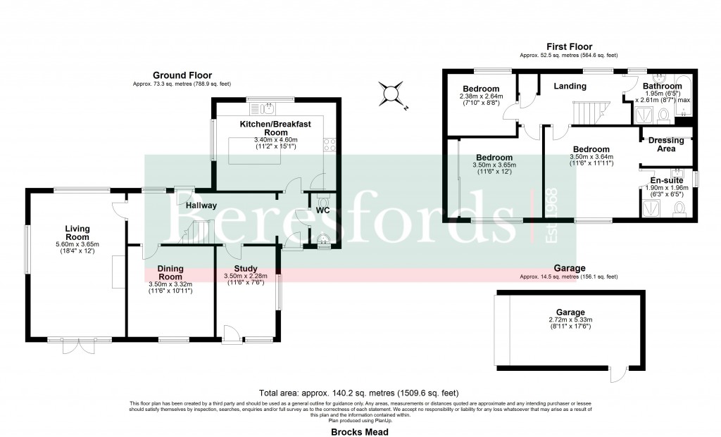 Floorplans For Brocks Mead, Great Easton, Dunmow, Essex, CM6