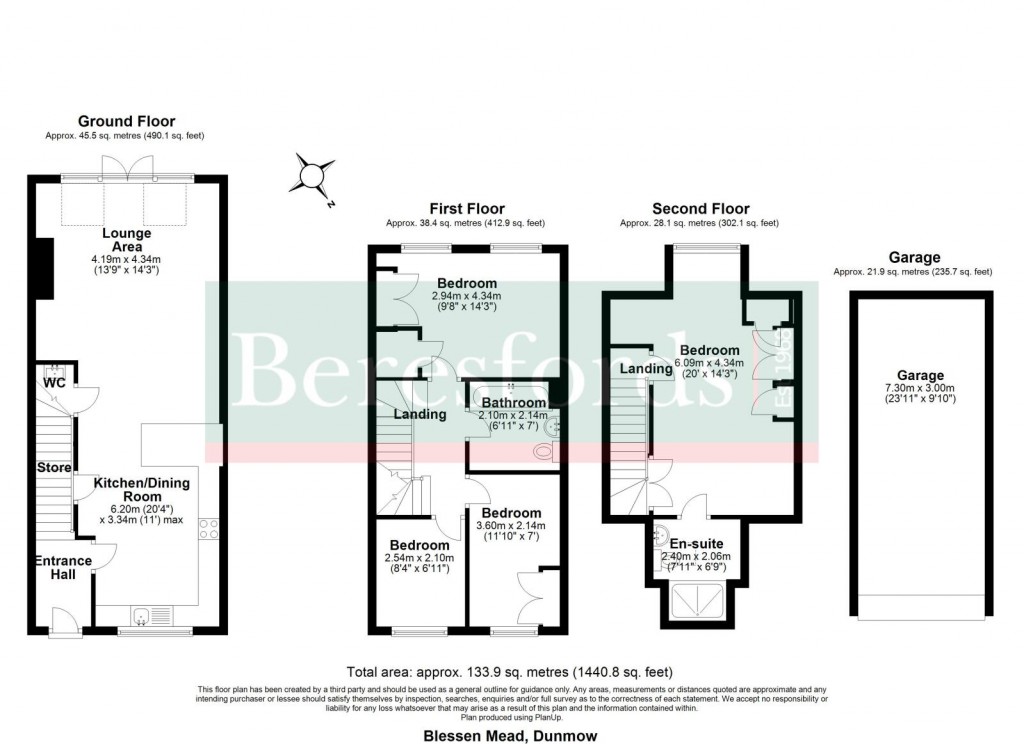 Floorplans For Blessen Meadow, Felsted, Dunmow, Essex, CM6