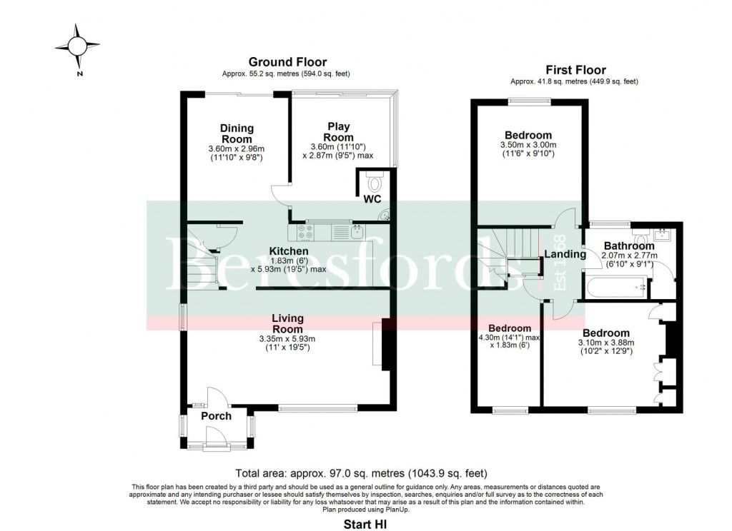 Floorplans For Start Hill, Bishop's Stortford, Essex, CM22