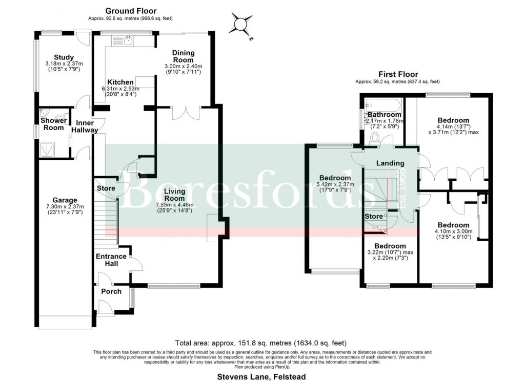 Floorplans For Stevens Lane, Felsted, Dunmow, Essex, CM6