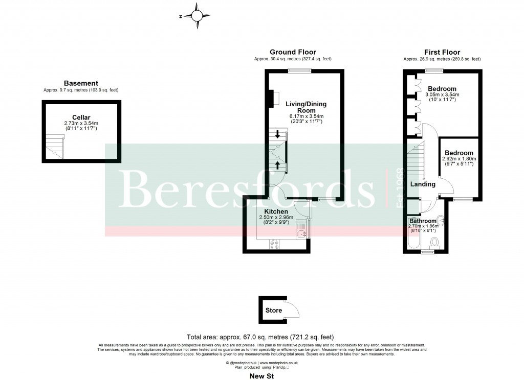 Floorplans For New Street, Dunmow, Essex, CM6