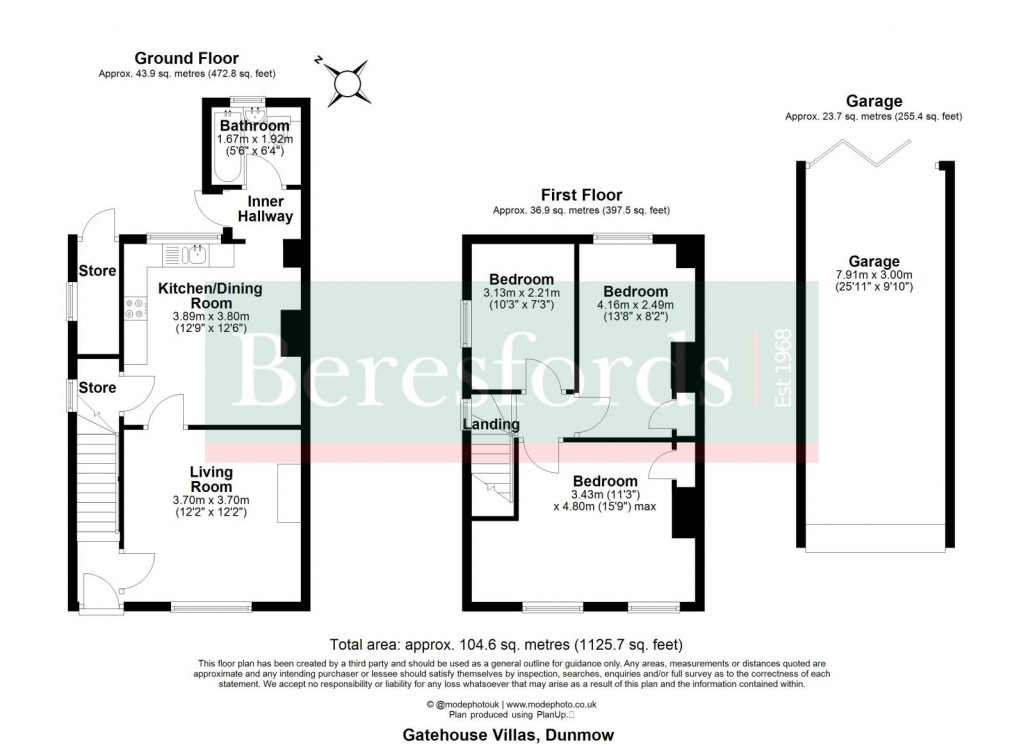 Floorplans For Chelmsford Road, Dunmow, Essex, CM6