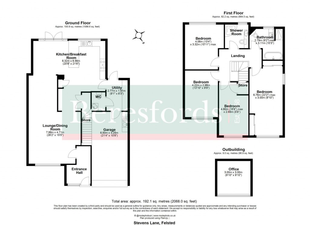 Floorplans For Stevens Lane, Felsted, Dunmow, Essex, CM6