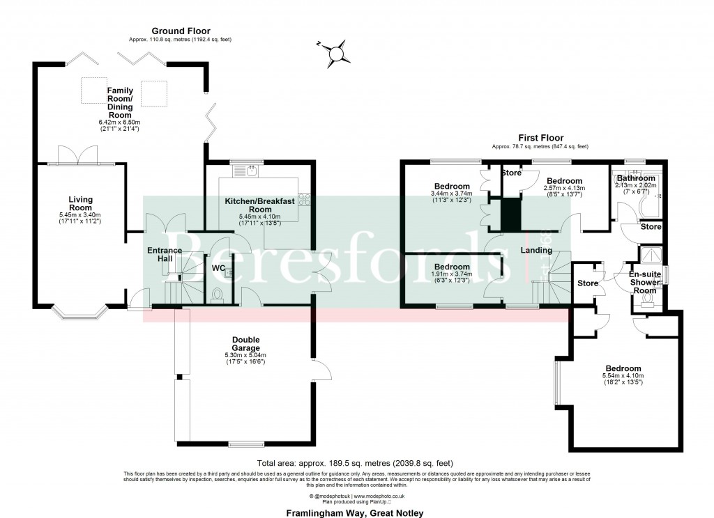 Floorplans For Framlingham Way, Great Notley, Braintree, Essex, CM77