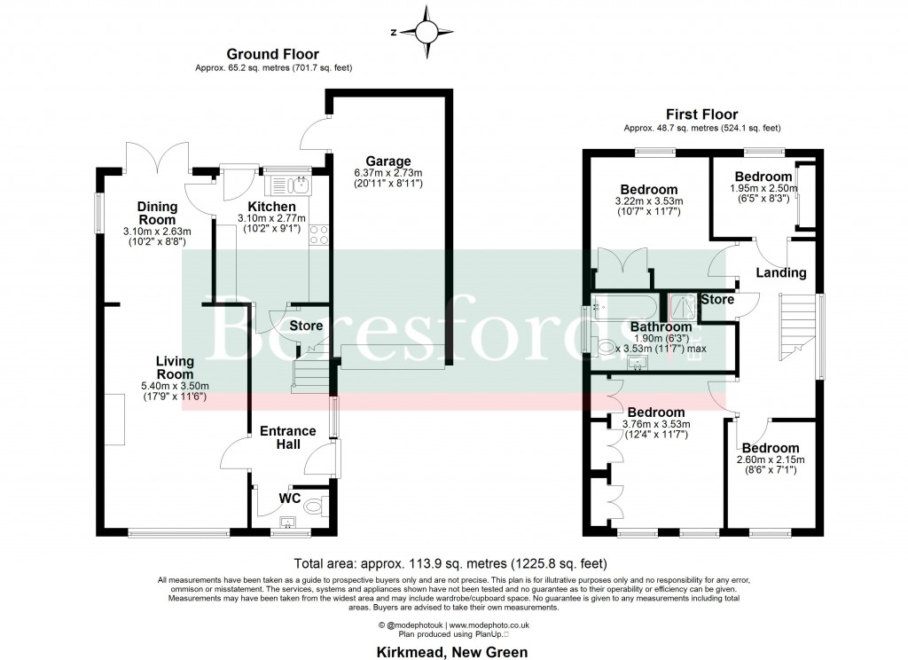 Floorplans For New Green, Bardfield Saling, Braintree, Essex, CM7