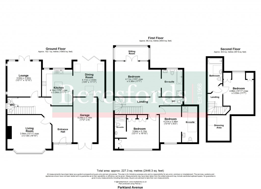 Floorplans For Parkland Avenue, Romford, RM1
