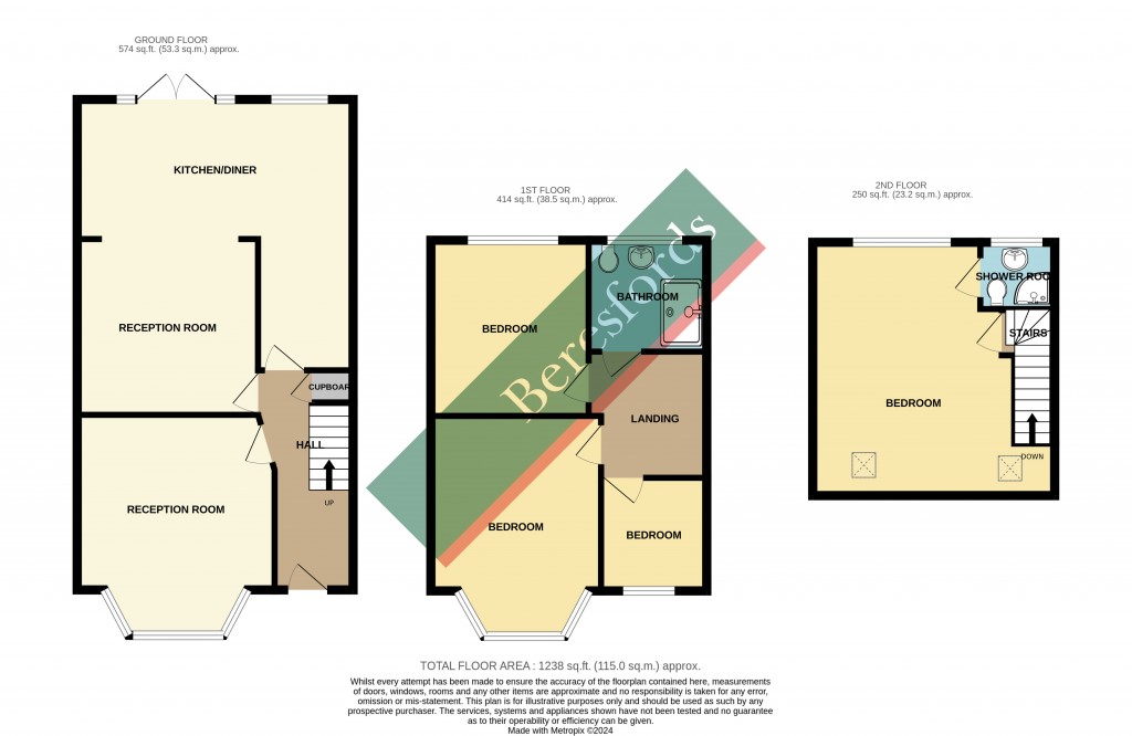 Floorplans For Stanley Avenue, Gidea Park, RM2