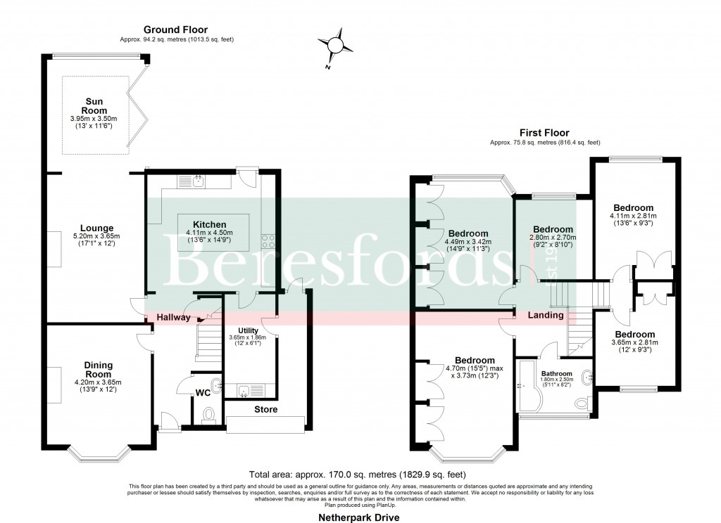 Floorplans For Netherpark Drive, Gidea Park, RM2
