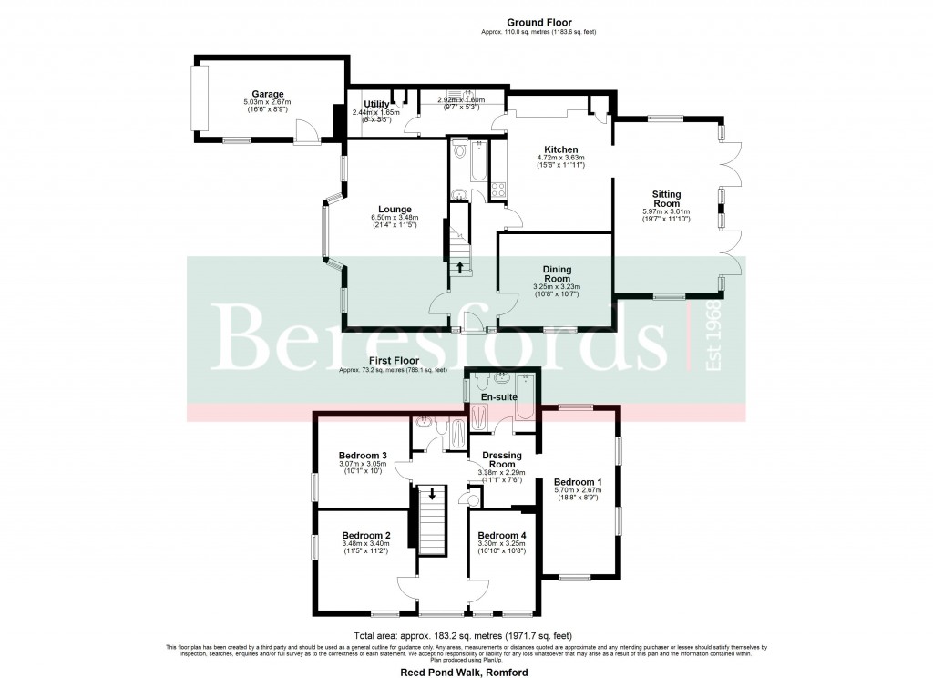 Floorplans For Reed Pond Walk, Gidea Park, RM2